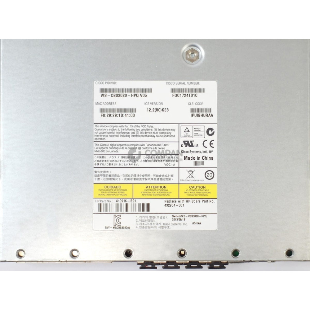 432904-001 HP CISCO CATALYST 1GBE 3020 BLADE SWITCH